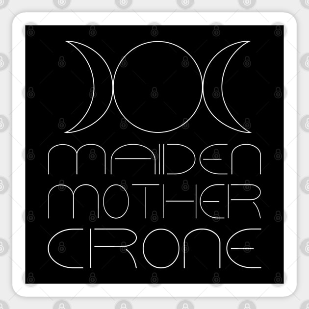 Maiden Mother Crone, Tripple Goddess Wicca | Pagan Symbol Sticker by FlyingWhale369